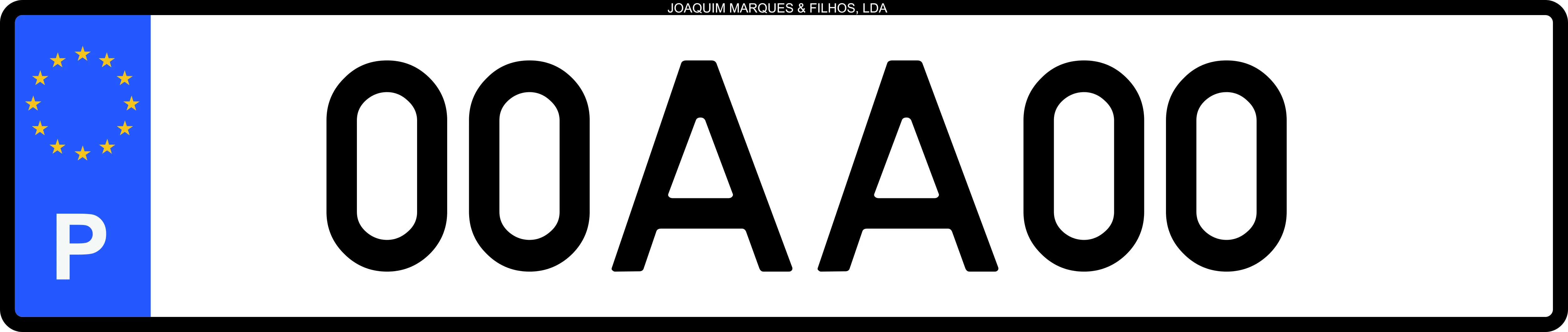 Matrícula Acrílica 