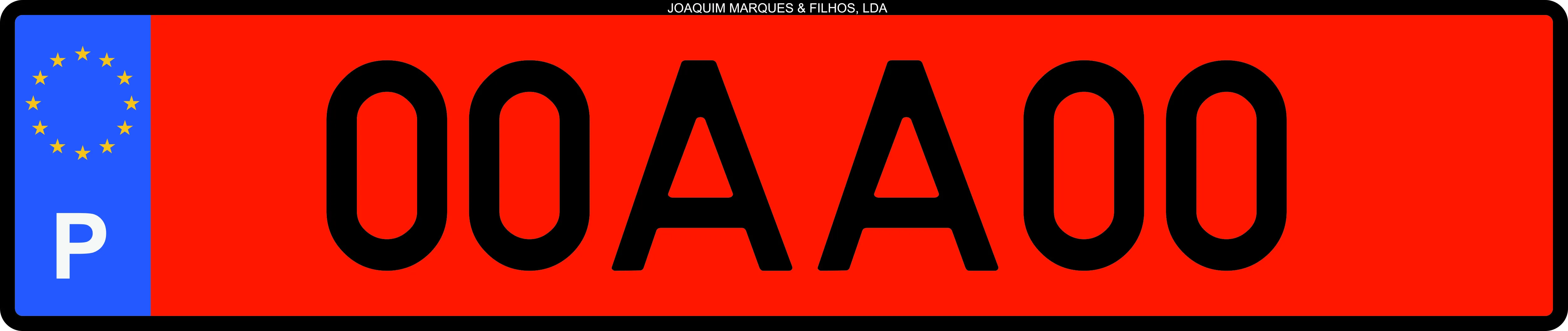 Matrícula Acrílica Vermelha